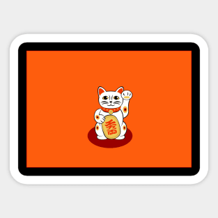 Beckoning Cat Sticker